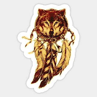 Mystical Wolf Pendant Sticker